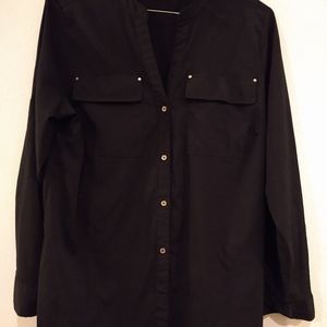 Calvin Klein black long sleeve shirt
